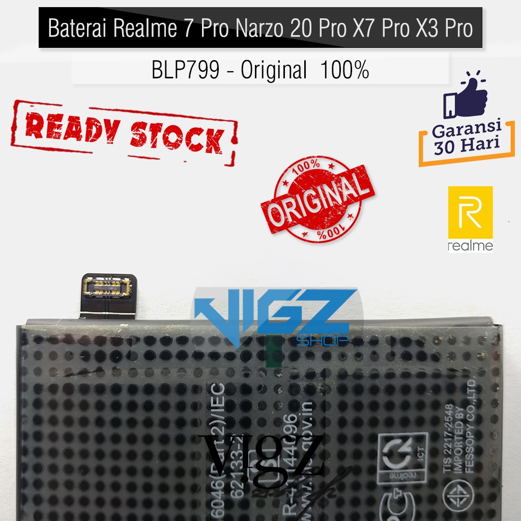 Baterai Realme 7 Pro Narzo 20 Pro X7 Pro X3 Pro BLP799 Original