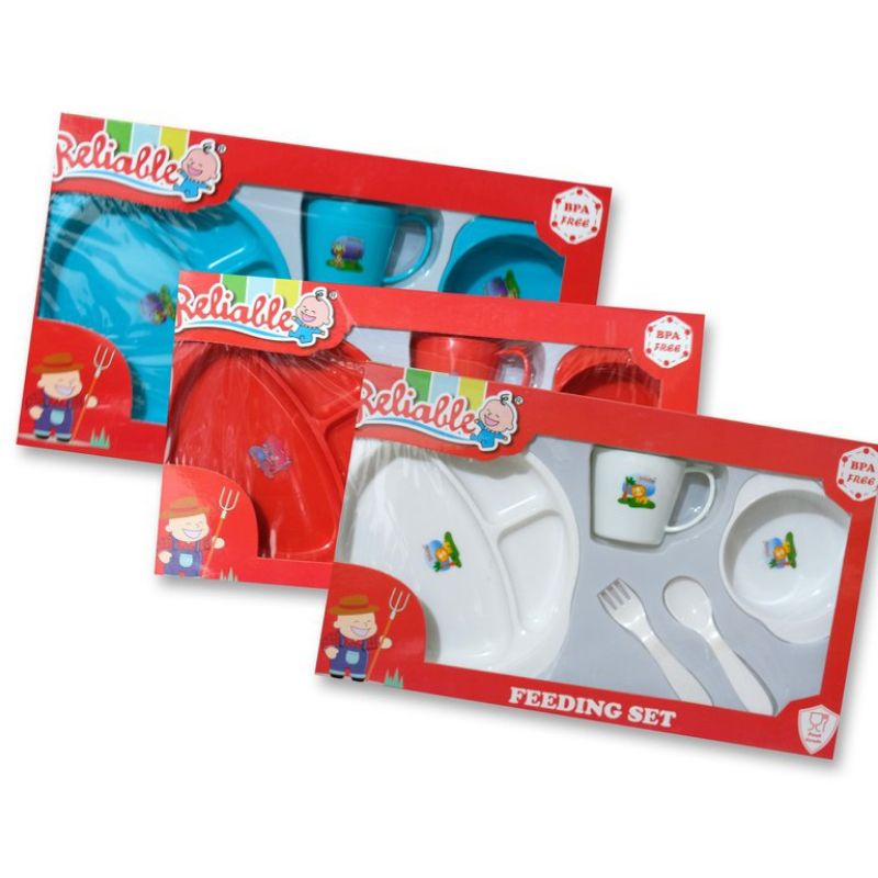 Alat makan bayi Reliable | Tempat makan bayi | Feeding set - baby gift set fs-5002