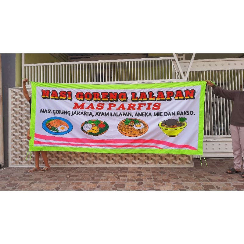 spanduk nasi goreng spanduk pecel lele spanduk kain lukis spanduk bakso spanduk pangsit spanduk mie 