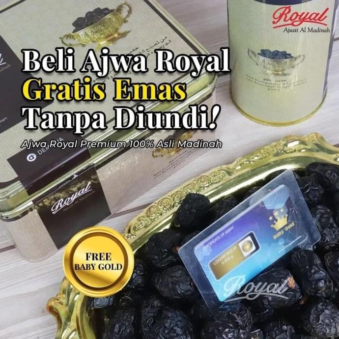 

TERLARIS KURMA ROYAL AJWA AL-MADINAH 1 KG PREMIUM BEST SELLER RTH694GTR