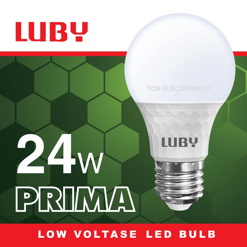 Lampu Bohlam LED LUBY Prima Watt Bohlam Bulb W cahaya putih Cool Daylight CDL 6500K E27 Classic Bola Lampu 24W 18W 15W 12W 9W 7W 5W