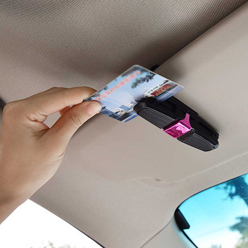 Kotak Kacamata Mobil Auto Sun Visor Glasses Holder Sunglasses Clip Card Holder Eyeglasses Aksesoris Mobil Interior