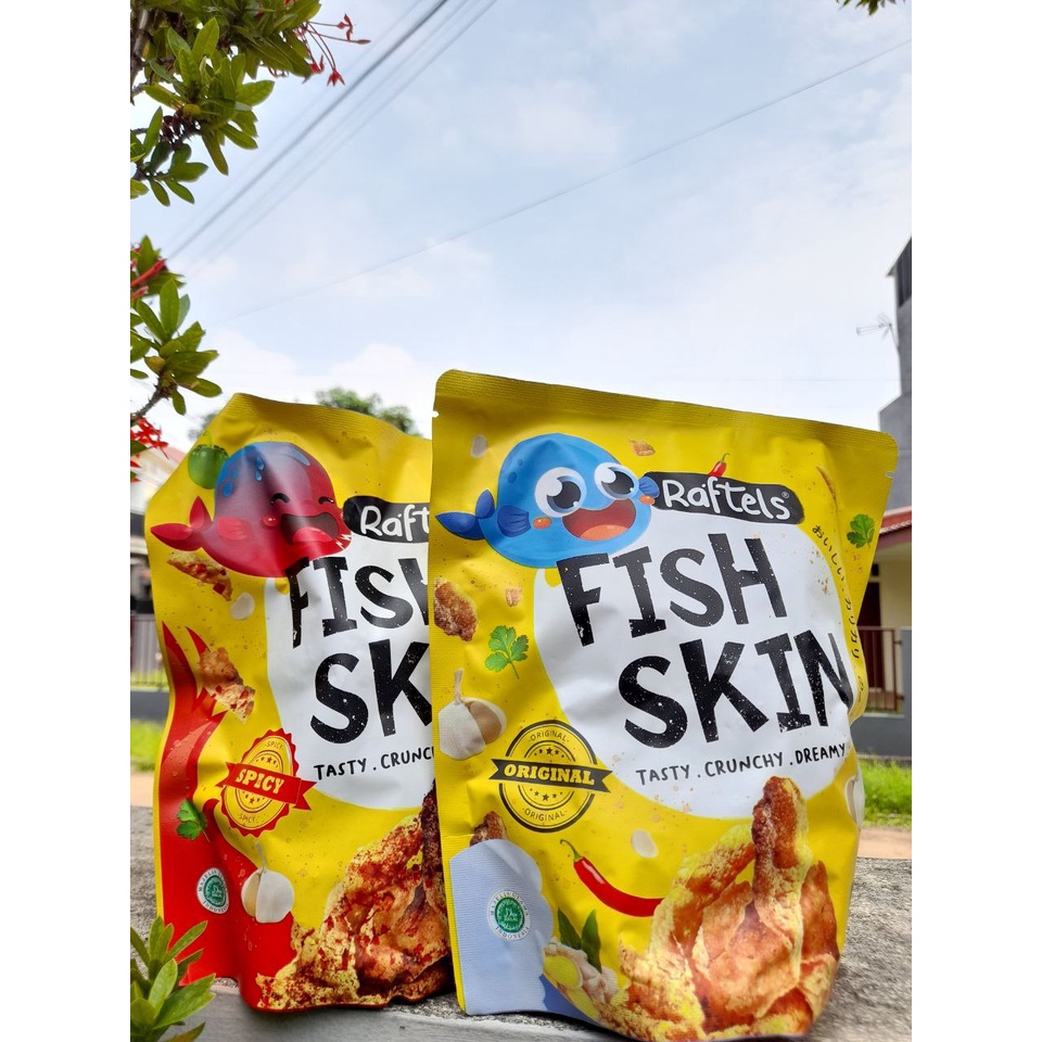 

Fish Skin Raftel Cemilan kulit ikan goreng 75gr