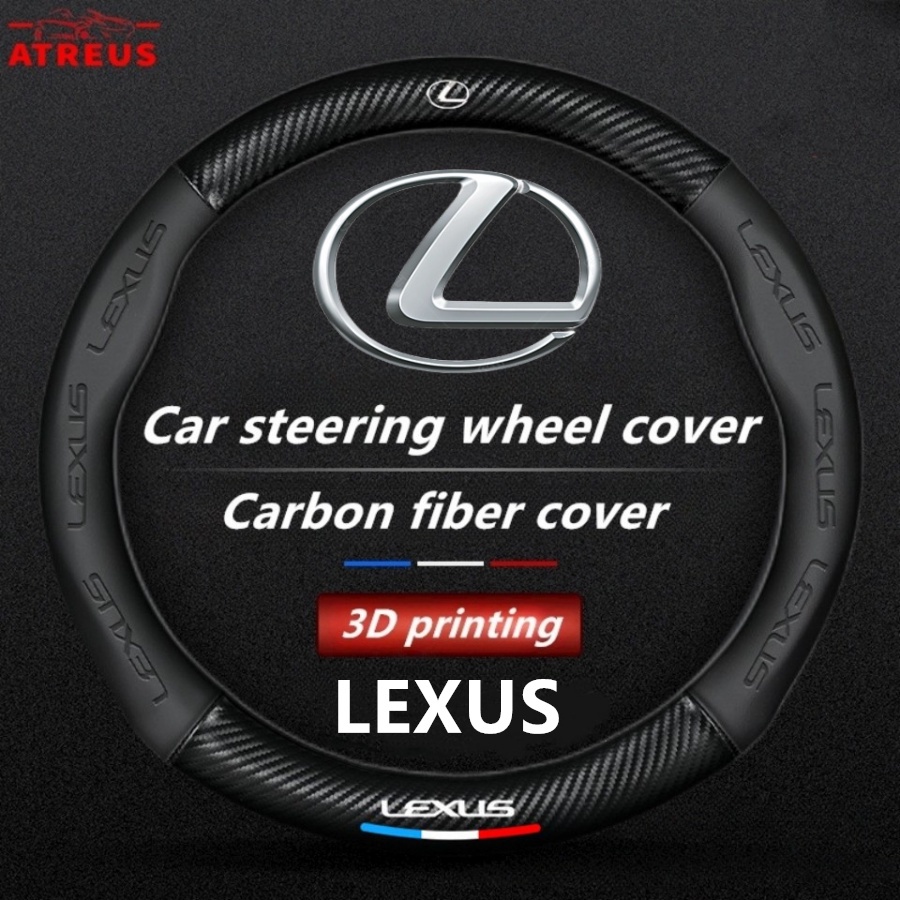 Sarung Setir Mobil Lexus Untuk rx 570 RX300 LX570 CT200H NX250 RX350 LX470 IS NX ES Auto Steering Wheel Cover Pelindung Kemudi Interior Mobil Logo Printing 3D