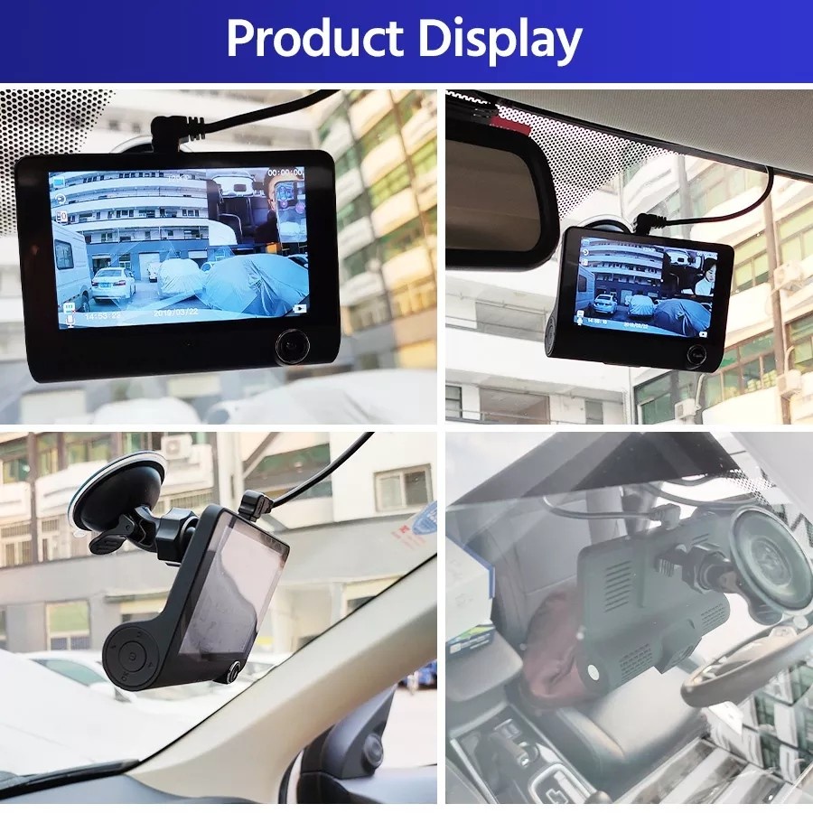 NA - KAMERA MOBIL 3 KAMERA HD LAYAR 4in DVR MOBIL DASHCAM K319