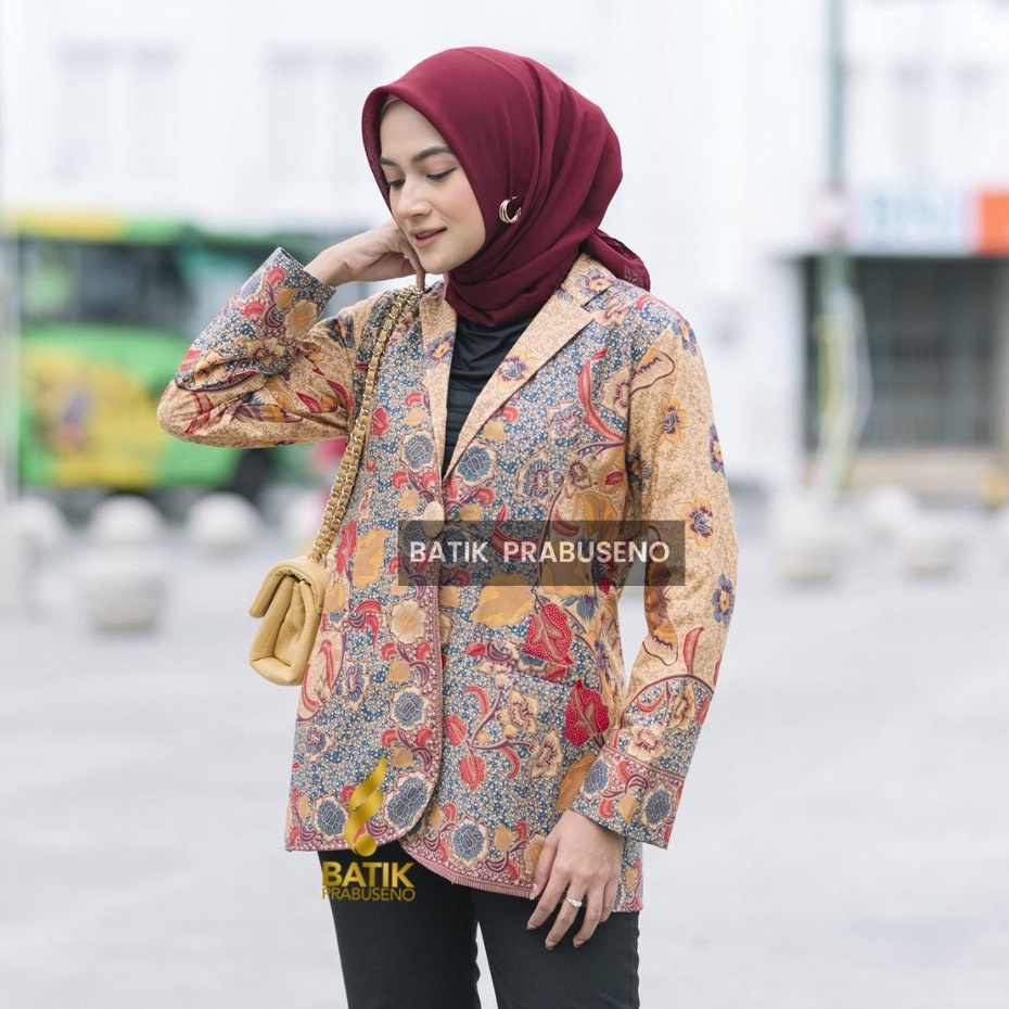 Batik Prabuseno - NADHIRA Blazer Batik Wanita Lengan Panjang