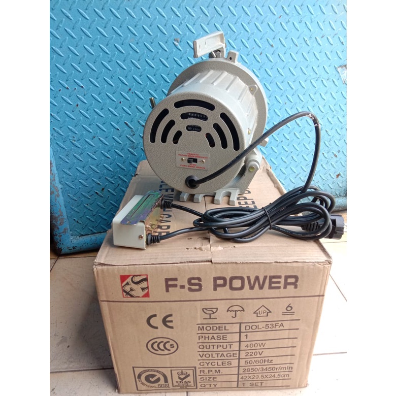 Dinamo Mesin Jahit Industrial 400 Watt FS Power DOL-53FA Clutch Motor