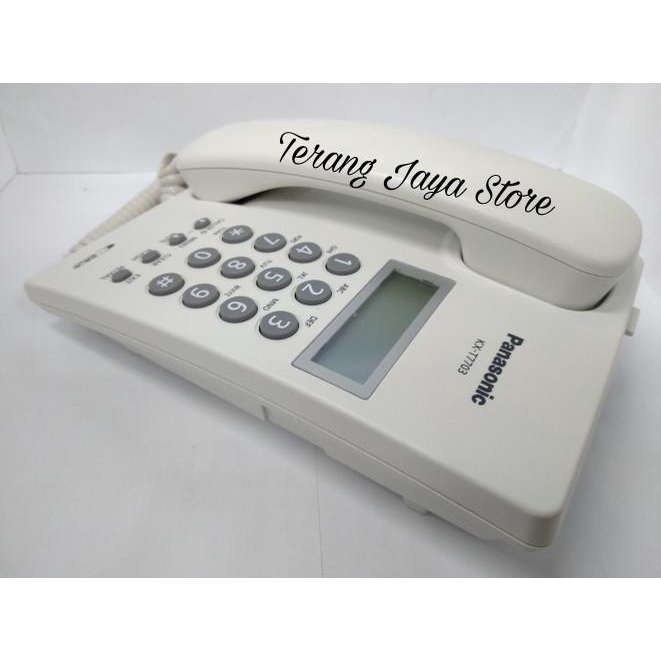 Telepon Kabel Panasonic KX-T7703 (Putih) Pesawat Telepon Rumah T7703