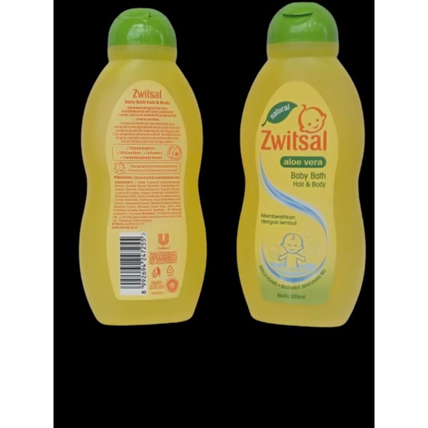 Zwitsal Baby Bath Natural 2in1 Hair &amp; Body - Natural Shampoo Tub 100ml