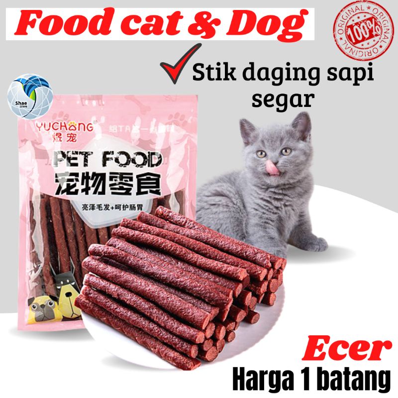 Snack Cemilan Makanan Kucing Anjing Obat Pencernaan Kitten Rasa Daging Sapi Shaestore15