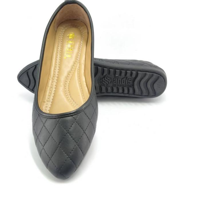 ➮➟✤ Sepatu Wanita Flatshoes Channel Polos Andis AN05 Ready Stock