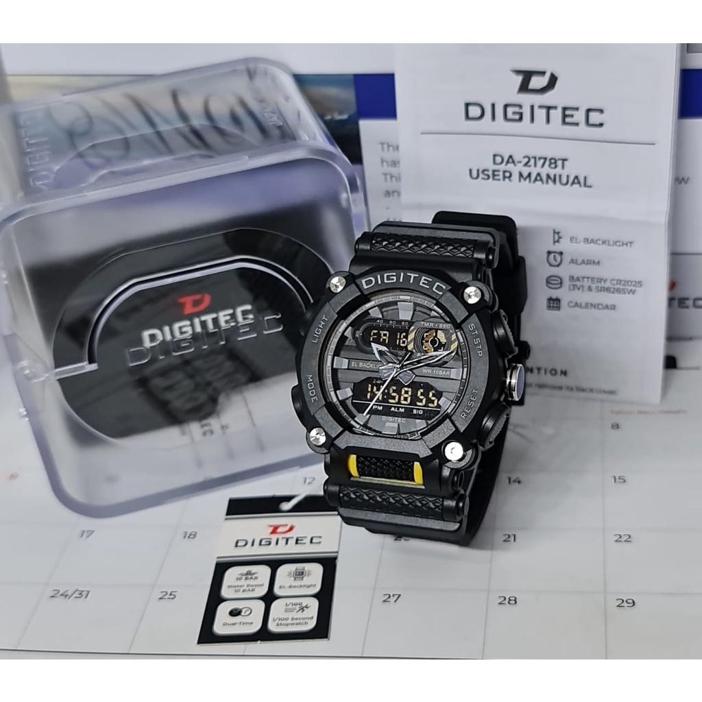 Digitec 2178 Jam Tangan Pria Analog Digital Original