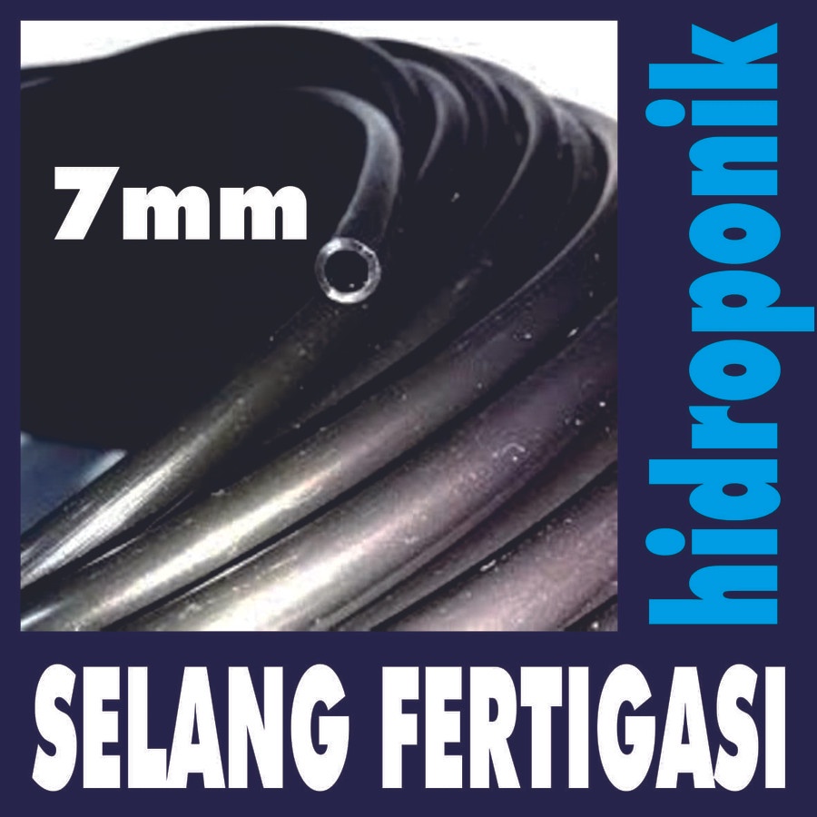 [100Meter] Selang Hidroponik PU Tube Hitam Ukuran 7 mm Drip Fertigasi Irigasi 1 roll 100 meter