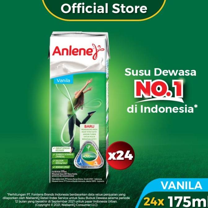 

Anlene Susu UHT Vanila 24 x 175ml - Tulang, Sendi & Otot