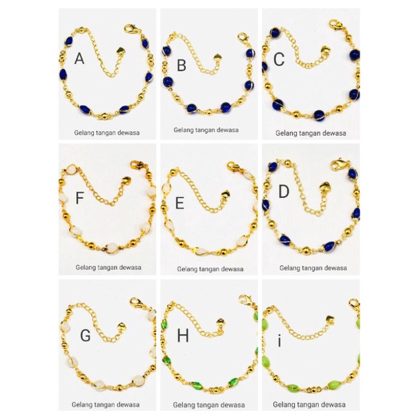Ramk785. Gelang tangan xuping wanita lapis emas ukuran 18-20 cm