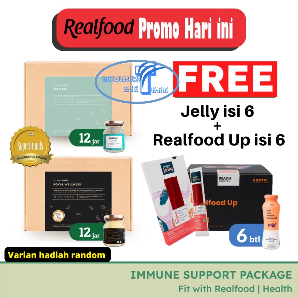 

Realfood Immune Support Package Free Totebag Ongkir Lebih Murah ( Minuman sarang walet )