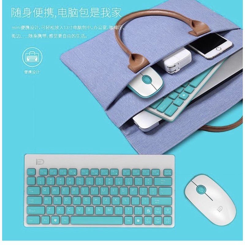 Original Forter 1500 Wireless Mouseand keyboard combos mini mute thin slim USB wireless  and keyboar