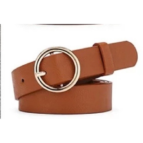 Ikat Pinggang Wanita Ikat Ban Pinggang kulit Wanita ring belt Korean fashion - Basic Choco(G5L9) Ika