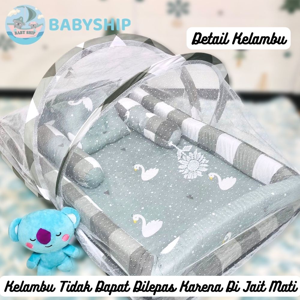 Kasur Bayi Kelambu Kolam - Set Bantal Guling