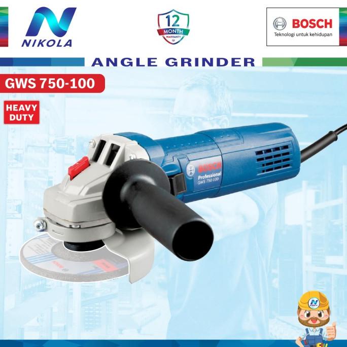 GWS 750-100 BOSCH Grinder Mesin Gerinda Bosch GWS 750 100 GWS7