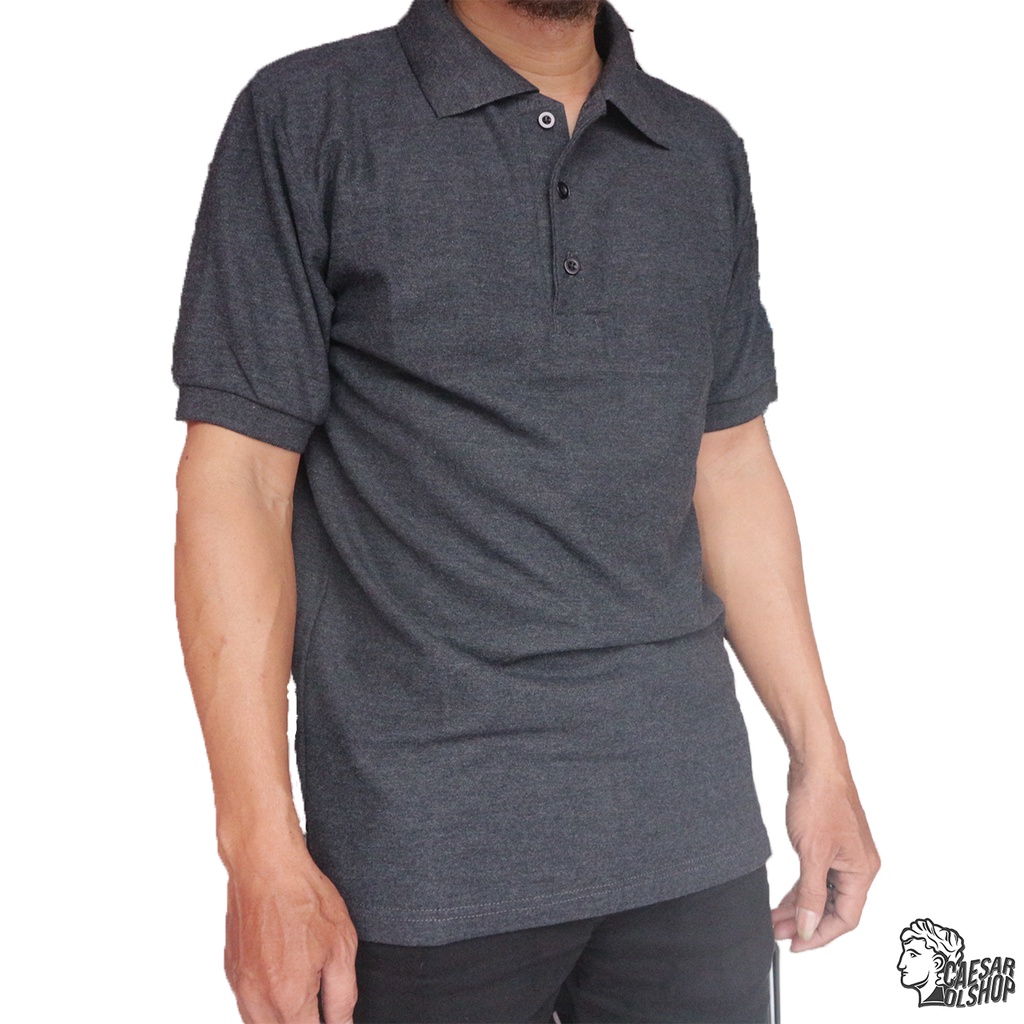 CaesarOlshop - Polo Shirt | Kaos Polos Pria - Dark Grey