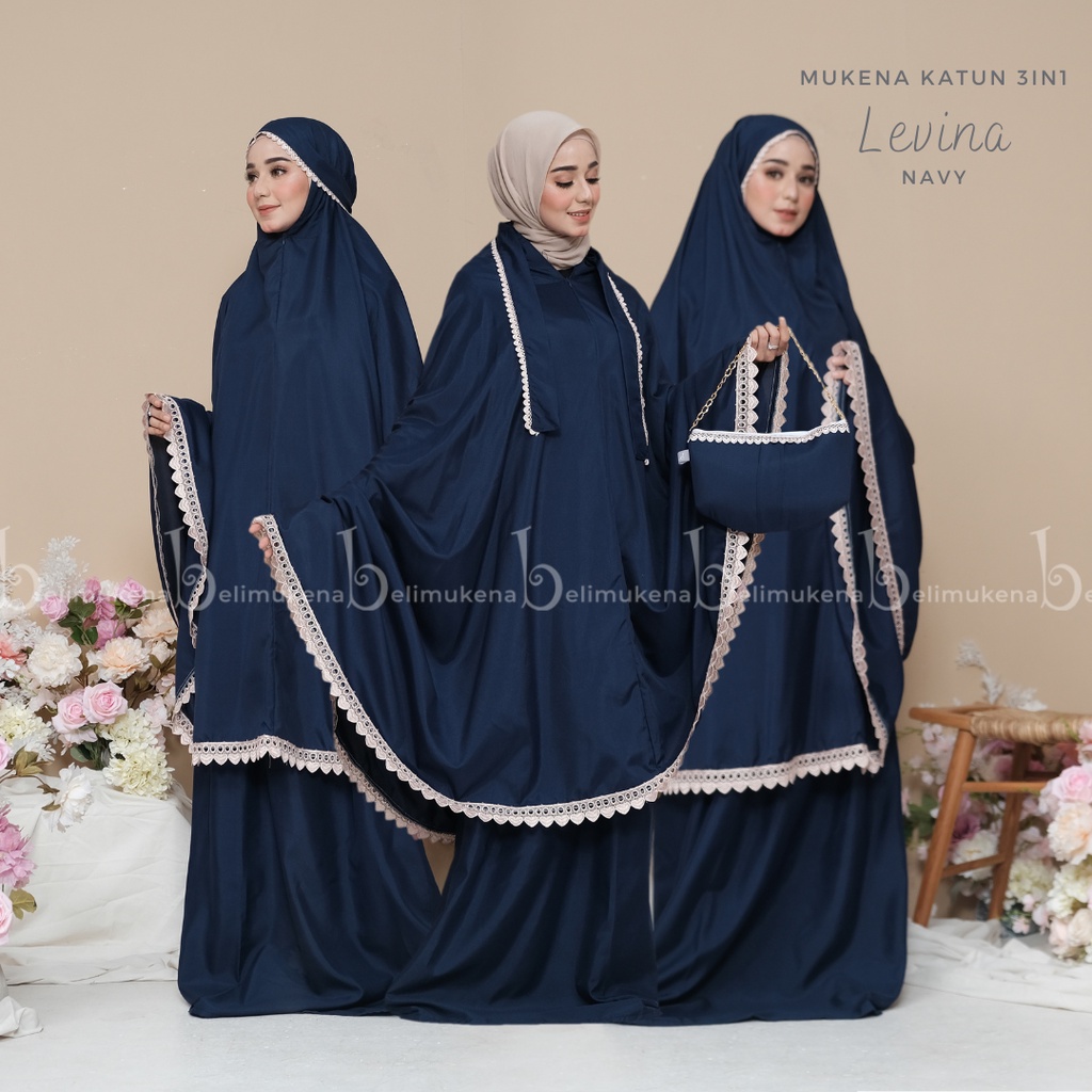 Mukena Katun Dewasa 3in1 Levina