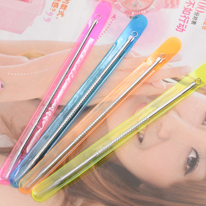 Pinset Komedo 2 in 1 / Alat Pencet Jerawat Komedo -  Jarum Penusuk Komedo Jerawat