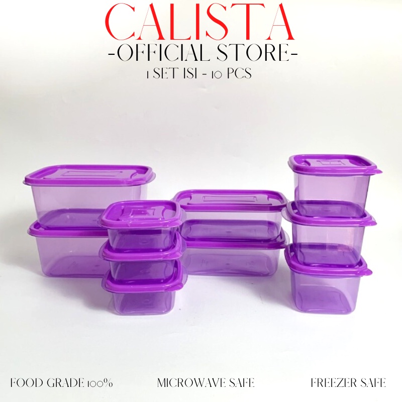 FOOD KONTAINER/CONTAINER SET - TOPLES KOTAK CALISTA RUMOI BENING SEALWARE 1 SET ISI 12PCS - TEMPAT WADAH PENYIMPANAN MAKANAN BUAH SAYUR DIKULKAS - FOOD PREPARATION STORAGE SET - TOPLES KULKAS SET - TOPLES KUE KERING LEBARAN 1 SET