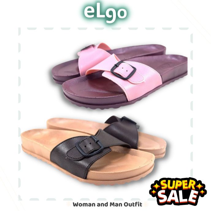 eLgo NEW ERA LB 12015 B Sandal Karet Wanita Slop
