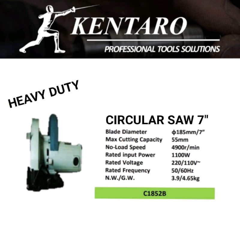 circular Saw 7&quot; heavy duty kentaro Japan quality