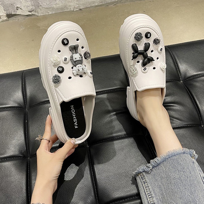 Sandal Crocs Praktek Dokter Lobang Kodok Medis Suster Operasi Karet ANTI SLIP Korea Slip on Slop Flip Flop Flat Casual Kasual Biasa Simple Sendal Baim 063 Sendal Eva