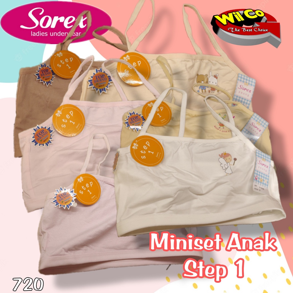 K720 - [Harga Per 1 Pcs] MINISET ANAK WANITA PAKAIAN DALAM ANAK SOREX STEP 1 FREE SIZE