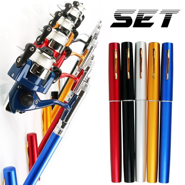 Sougayilang Set Joran Pancing Mini Bentuk Pulpen Bahan Metal + Reel