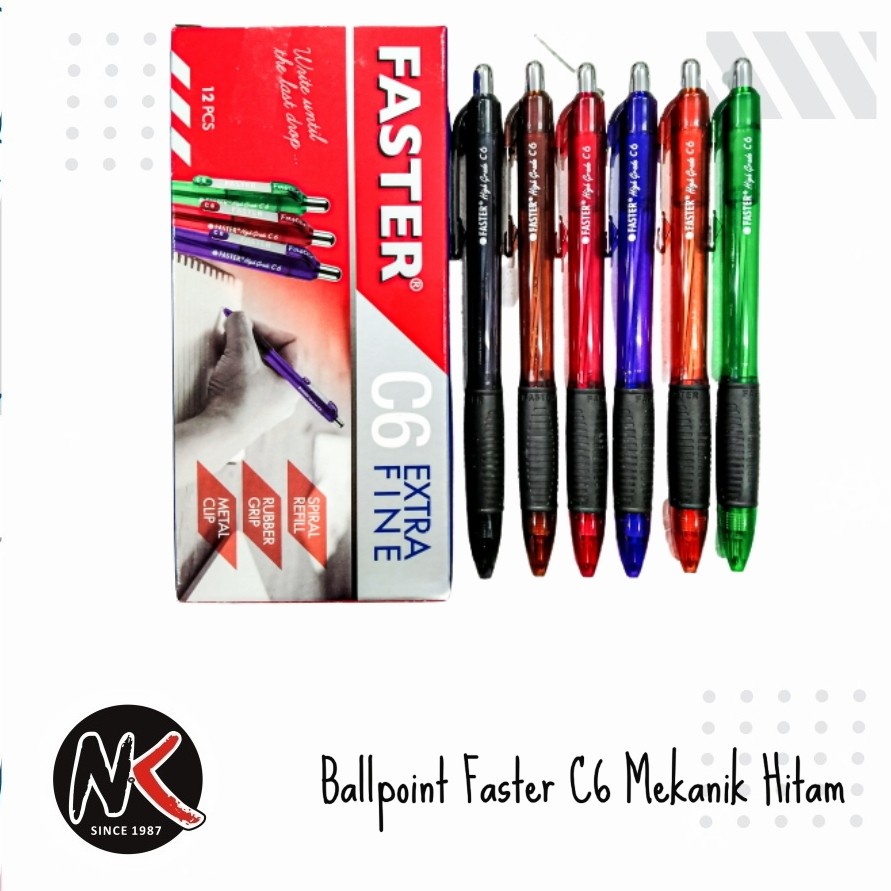 

Pulpen FASTER Mekanik C-6 0.7mm/Bolpoin Retractable (1 Set 2 Pcs)