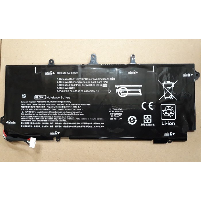 Ori Baterai Laptop HP EliteBook Folio 1040 G0 G1 G2 BL06XL
