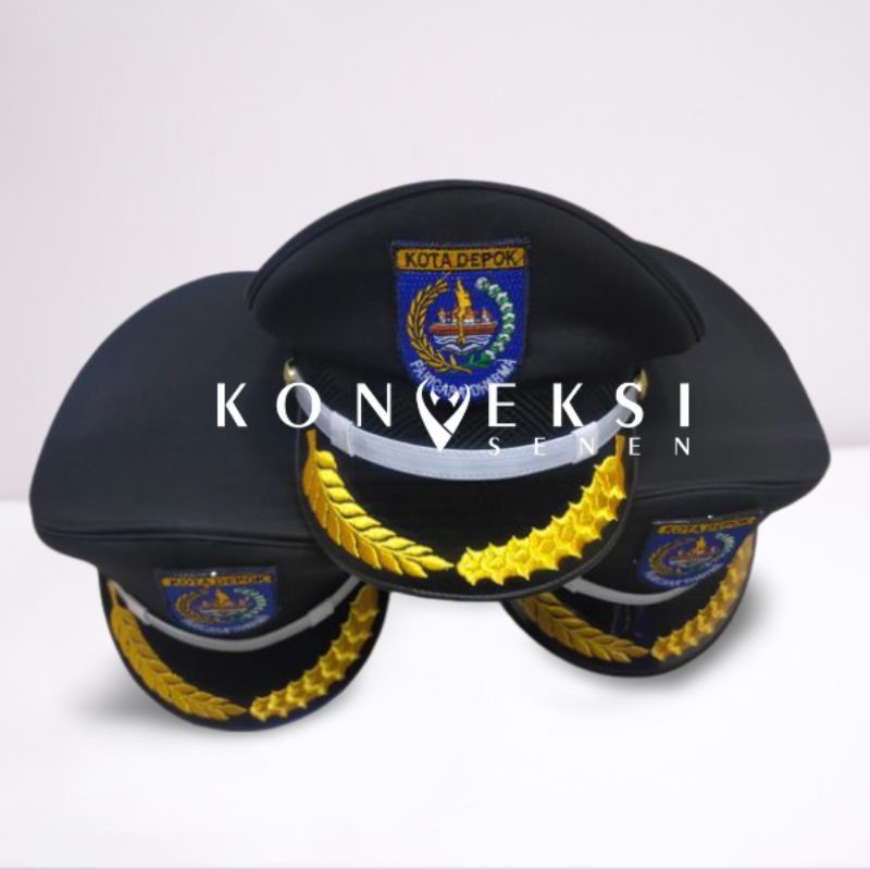 topi pet pdu lurah terbaru logo daerah depok