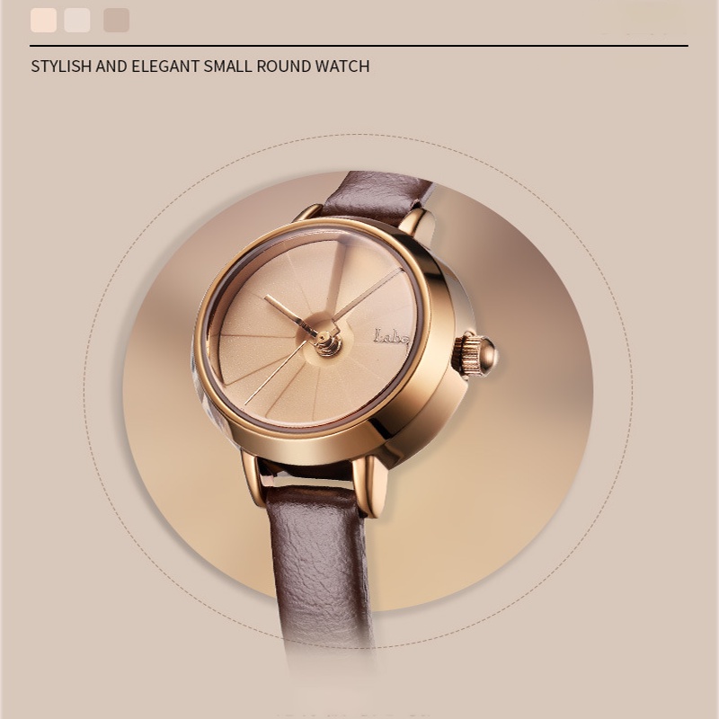 labaoli 193 Jam Tangan Wanita Tali Kulit Original Anti Air Fashion Simple Santai Quartz Elegant Jam Tangan