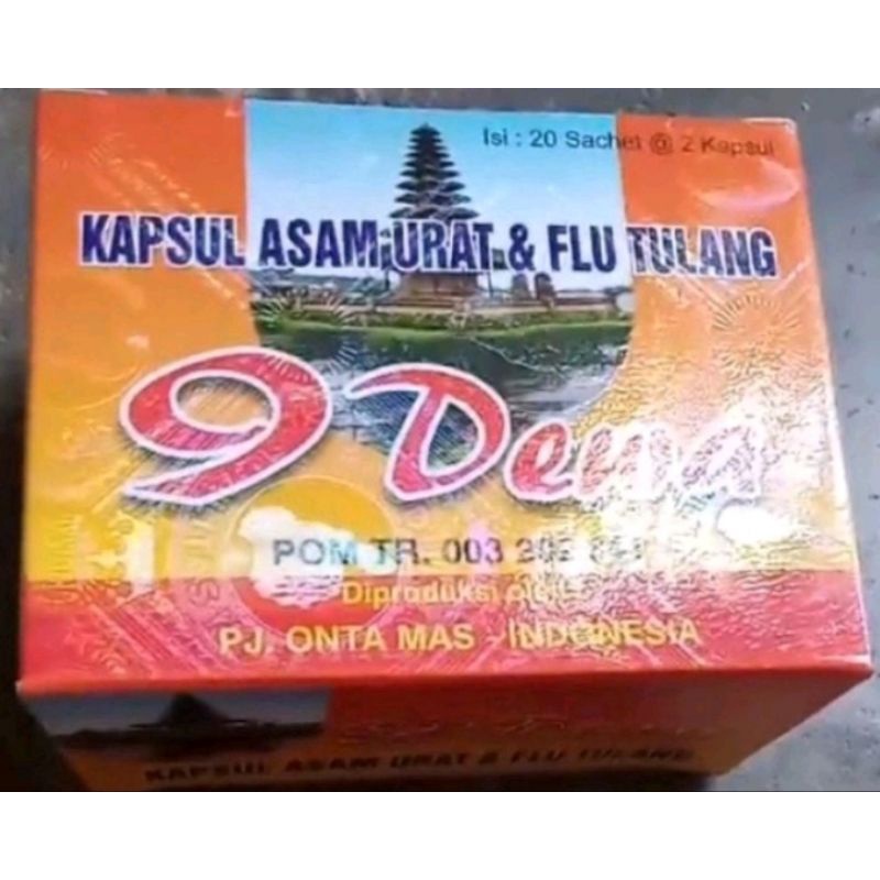 Kapsul 9 Sembilan Dewa Obat Asam Urat Pegalinu Original