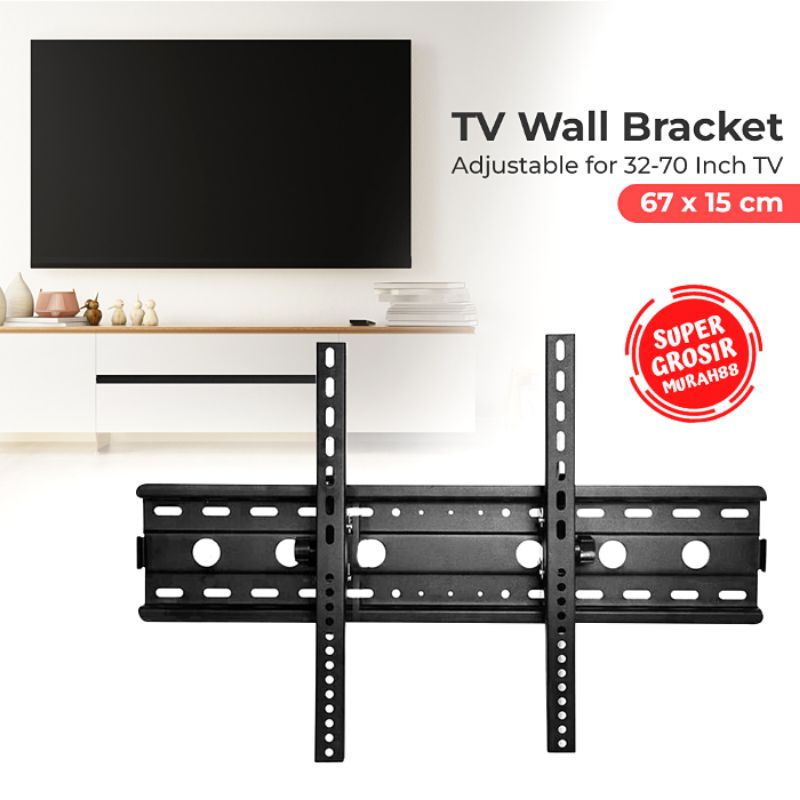 Bracket TV Dinding LED Ukuran 32&quot; - 70&quot; Inch Braket Dinding TV LED