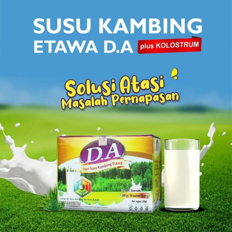 

D.A Susu Kambing Etawa Bubuk Plus Kolostrum 1Box 10 Sachet