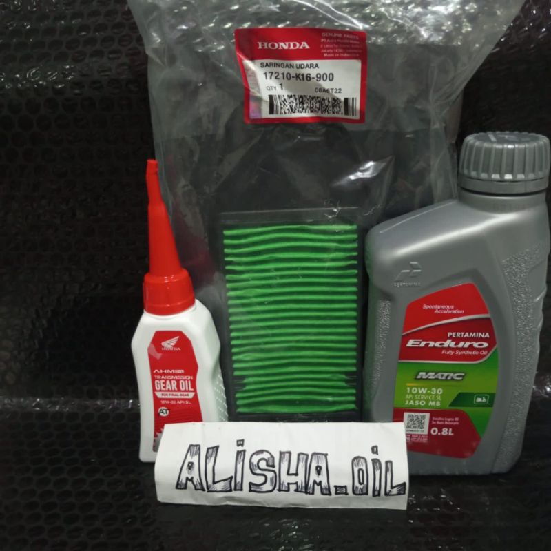 paket oli enduro metic 800ml gear oli ahm 120ml filter udara beat fi vario 110 fi scoopy fi