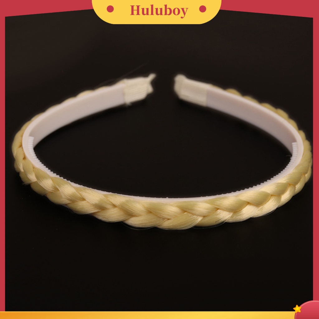 Bando Rambut Sintetis Model Kepang Ukuran 1 / 1.5 / 1.8cm Untuk Wanita