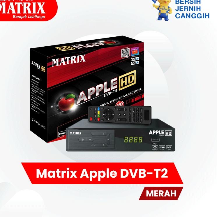 Best Seller VERSI TERBARU - Set Top Box DVBT2 Matrix Apple HD TV Digital DVB T2 - MERAH