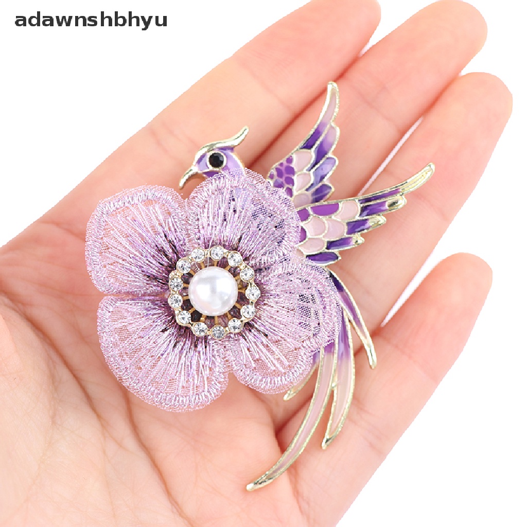 Adawnshbhyu 1Pc Bros Berlian Imitasi Untuk Wanita Enamel Burung Pin Merak Fashion Bros Hadiah ID