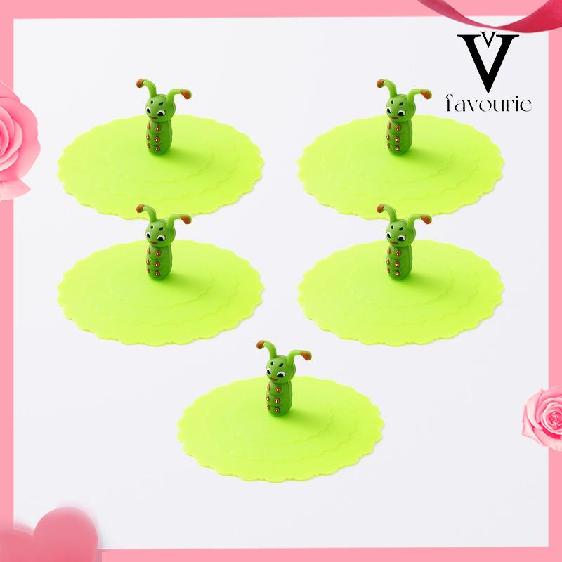 CODTutup Cangkir Silikon Kreatif Penutup Mangkuk Tertutup Anti Bocor Tahan Debu-FA