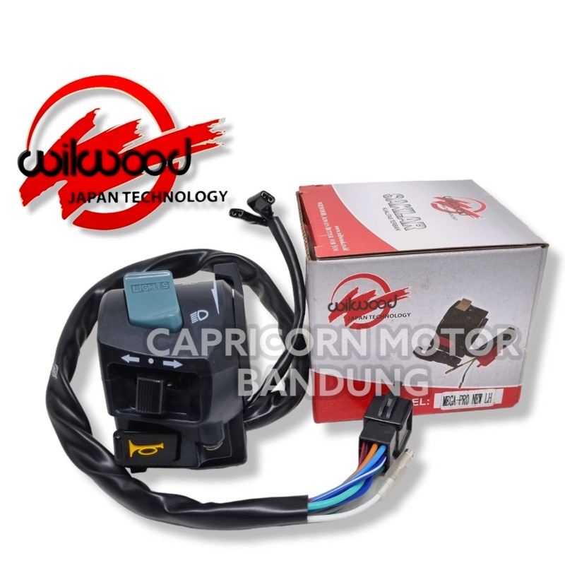 Saklar Kiri MEGA PRO NEW MONOSHOCK Tombol Lampu Sen DIM Klakson WILWOOD