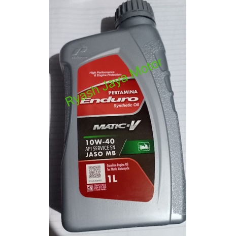 Oli Enduro matic-V 1 liter SAE 10-40w synthetic oil for Lexi/Aerox/PCX/Vario 125/150/N-max/New/Scoopy esp/dll