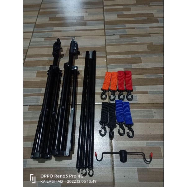 Hanging Rack Camping Portable Multi Fungsi Tiang Lampu/Tiang Infus/Tripod Kamera/Hanging Rack Perabot Camping