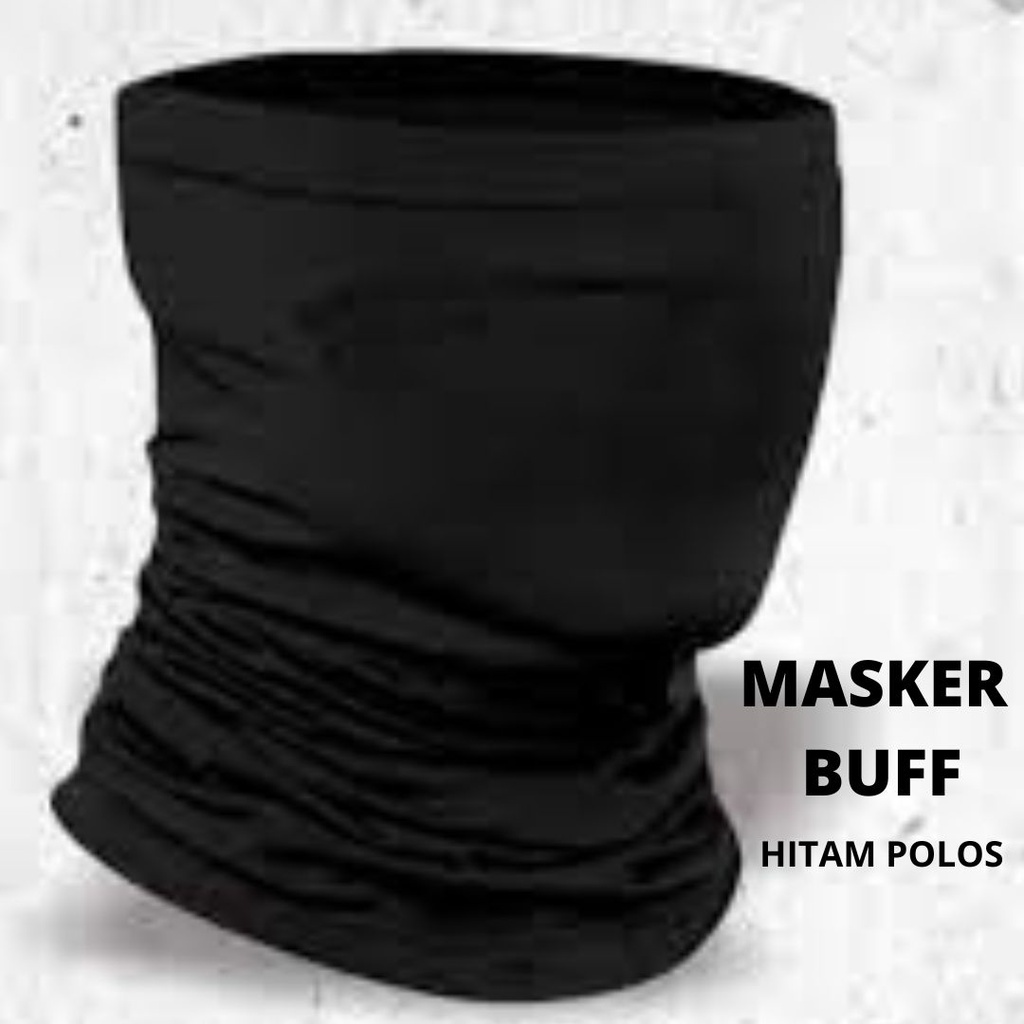 MASKER BUFF MULTIFUNGSI WARNA HITAM POLOS