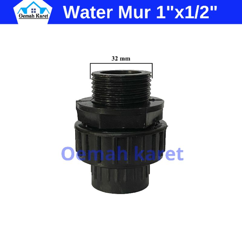 Water Mur Sok Sock Drat Luar 1 Inch x 1/2 Inch